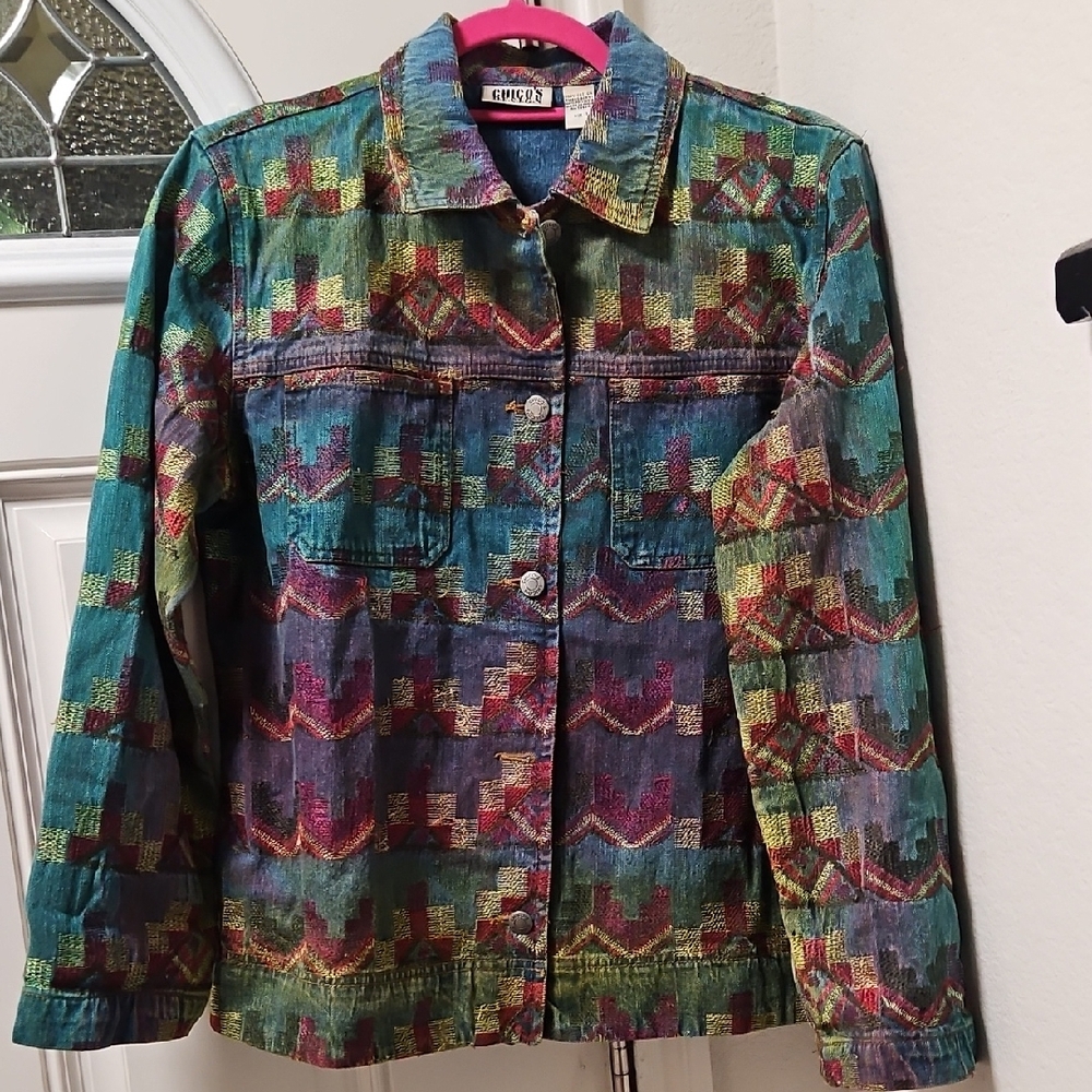 Vintage Geometric Pattern Jacket by Chico's - Picture 4 of 6